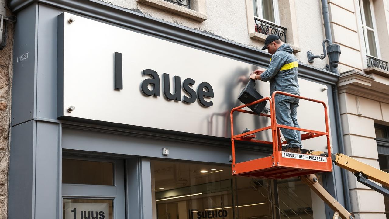 Vitrophanie et signalétique extérieure de boutique
