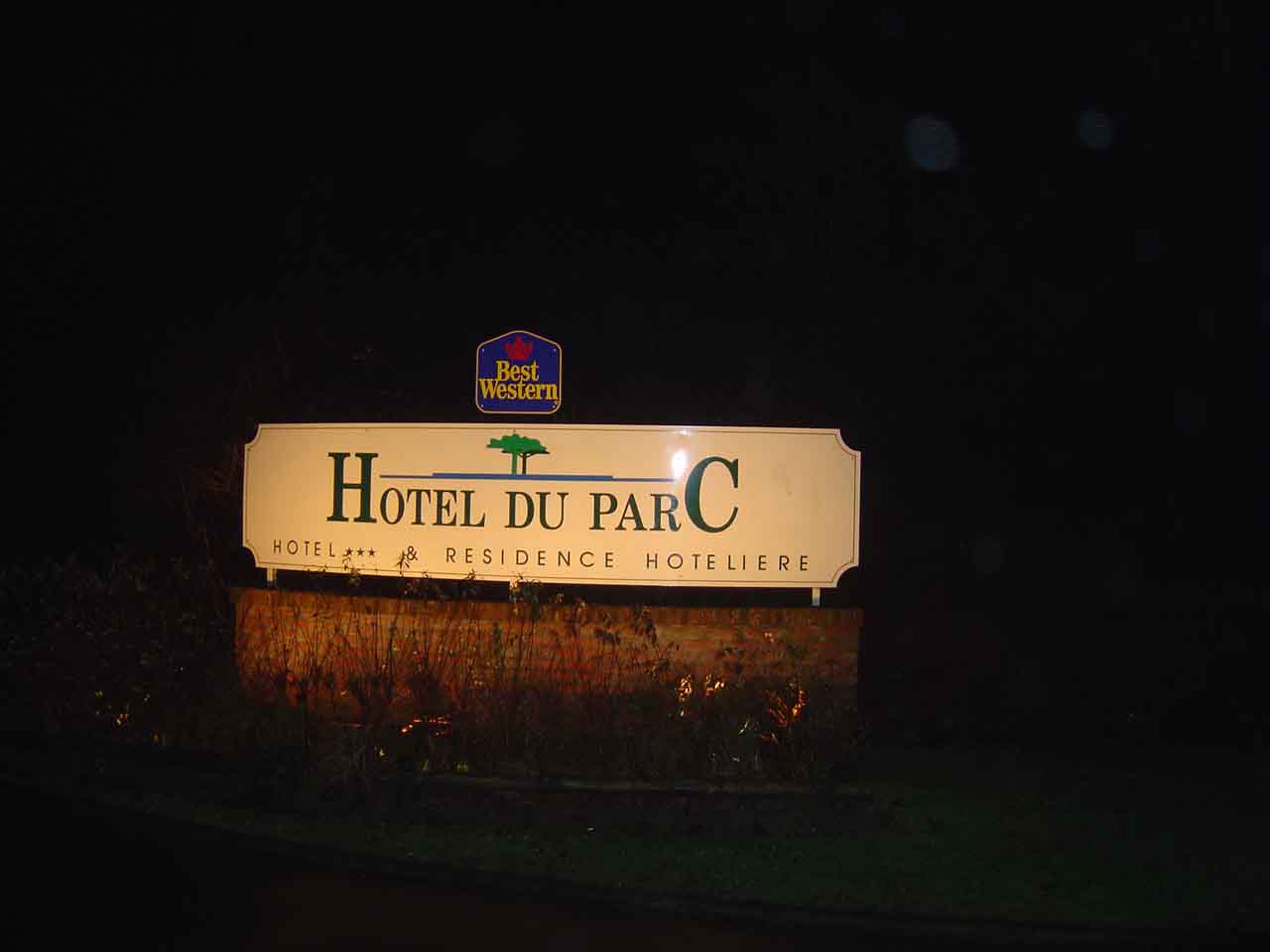 Hotel du parc nuit lumiere
