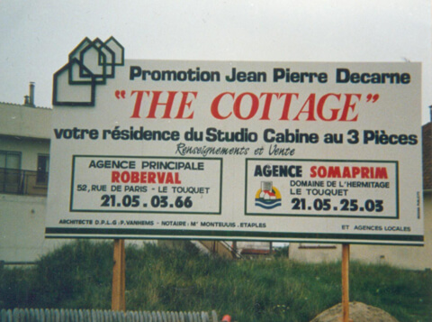 The cottage panneau publicitaire